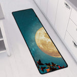 Autumn Full Moon Print Long Kitchen Mat