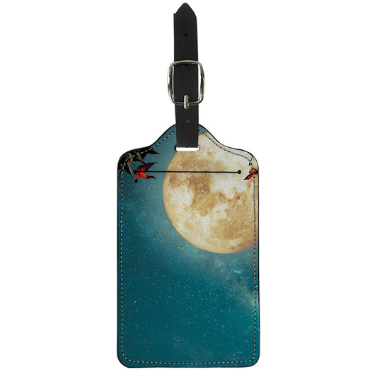 Autumn Full Moon Print Luggage Tag