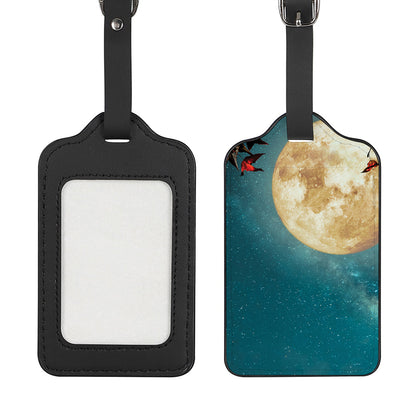 Autumn Full Moon Print Luggage Tag