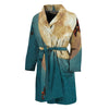 Autumn Full Moon Print Men's Bathrobe