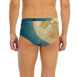 Autumn Full Moon Print Men's Briefs