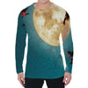 Autumn Full Moon Print Men's Long Sleeve T-Shirt