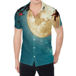 Autumn Full Moon Print Men's Shirt