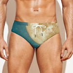 Autumn Full Moon Print Men's Swim Briefs