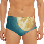 Autumn Full Moon Print Men's Triangle Swim Briefs