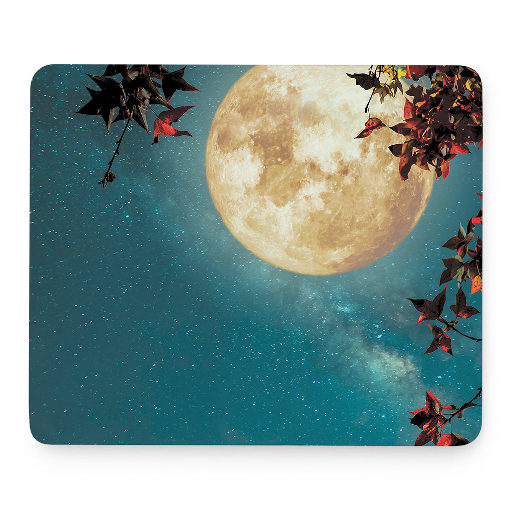 Autumn Full Moon Print Mouse Pad