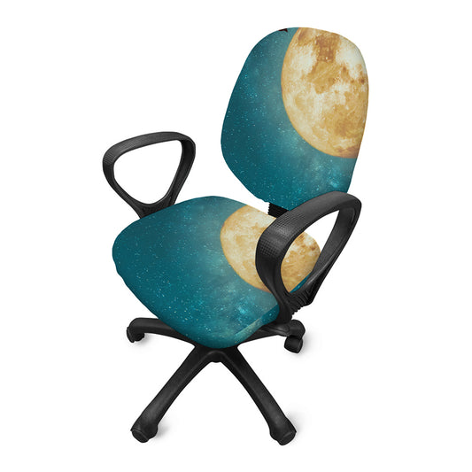 Autumn Full Moon Print Office Chair Cover
