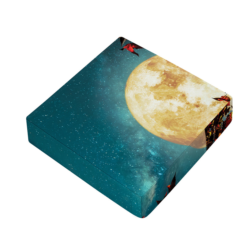 Autumn Full Moon Print Outdoor Seat Cushion Cover