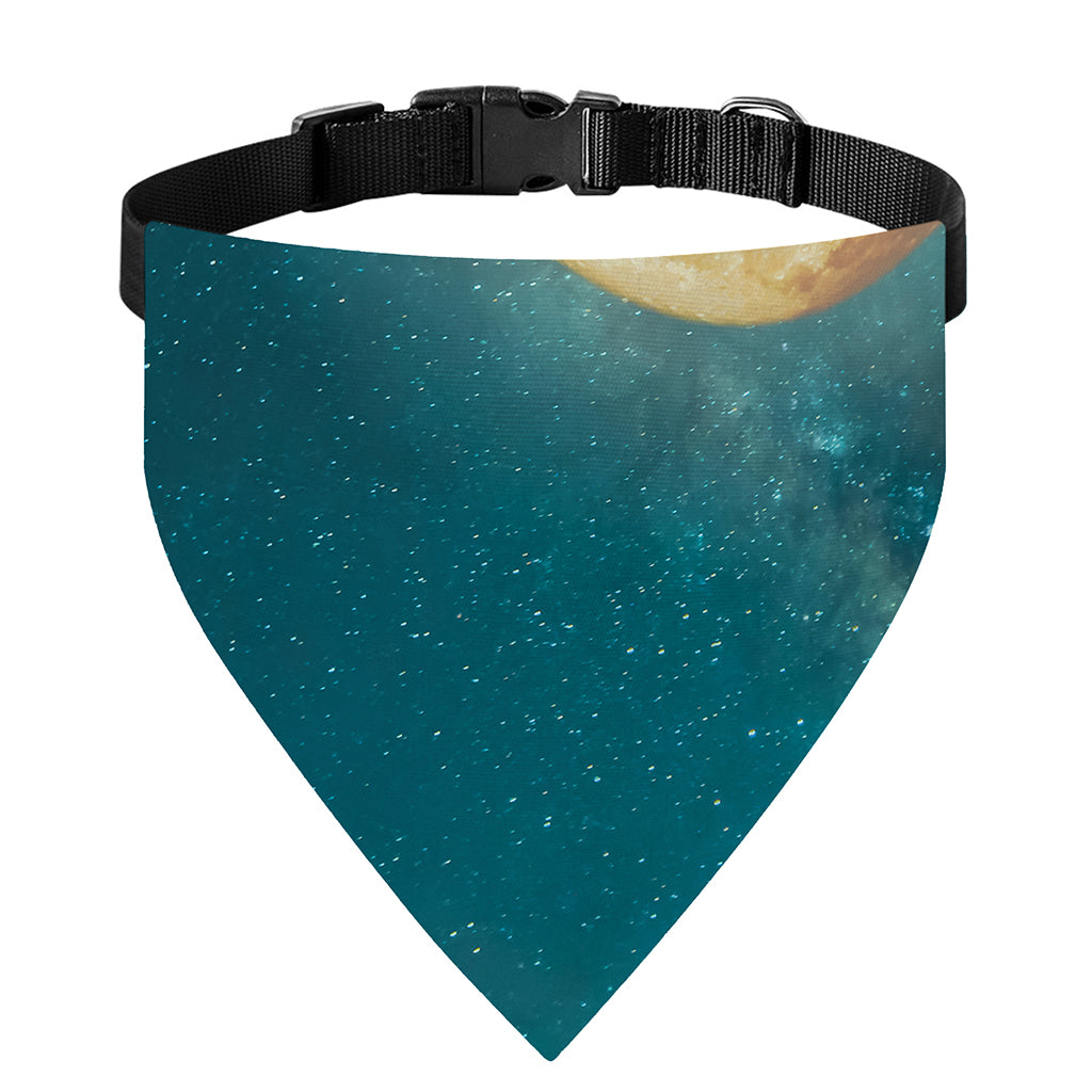 Autumn Full Moon Print Over The Collar Dog Bandana