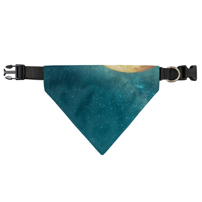 Autumn Full Moon Print Over The Collar Dog Bandana
