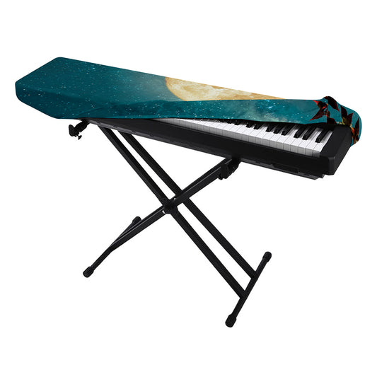Autumn Full Moon Print Piano Keyboard Cover
