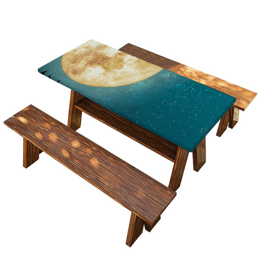 Autumn Full Moon Print Picnic Table Cover