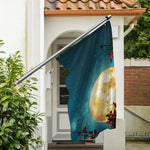 Autumn Full Moon Print Polyester Flag