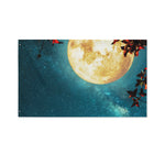 Autumn Full Moon Print Polyester Flag