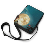 Autumn Full Moon Print Rectangular Crossbody Bag