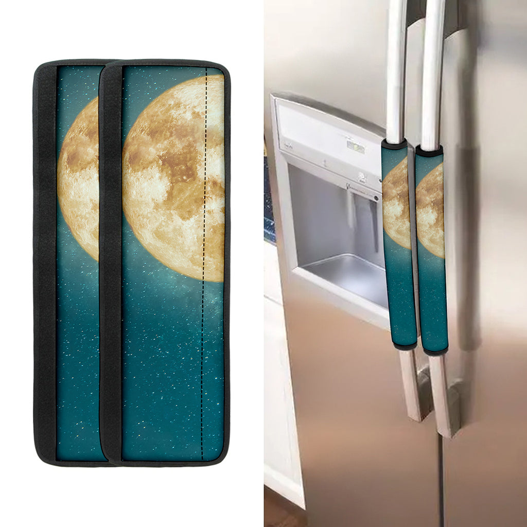 Autumn Full Moon Print Refrigerator Handle Covers