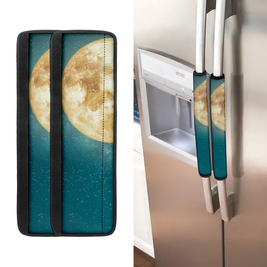 Autumn Full Moon Print Refrigerator Handle Covers