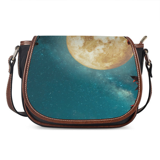 Autumn Full Moon Print Saddle Bag