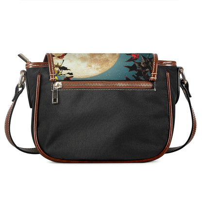 Autumn Full Moon Print Saddle Bag