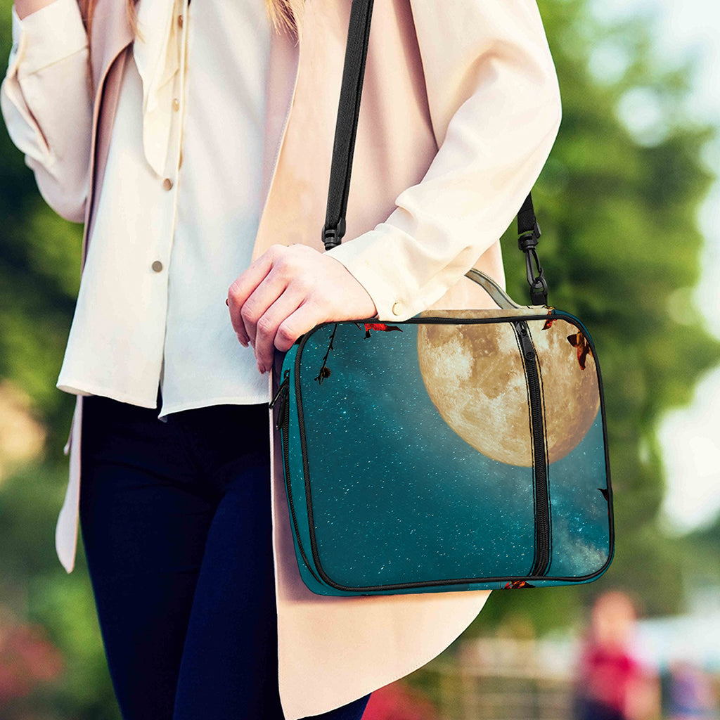 Autumn Full Moon Print Shoulder Strap Bible Bag