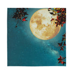 Autumn Full Moon Print Silk Bandana