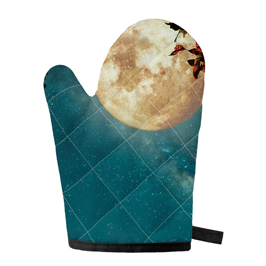 Autumn Full Moon Print Single Oven Mitt
