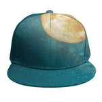 Autumn Full Moon Print Snapback Cap