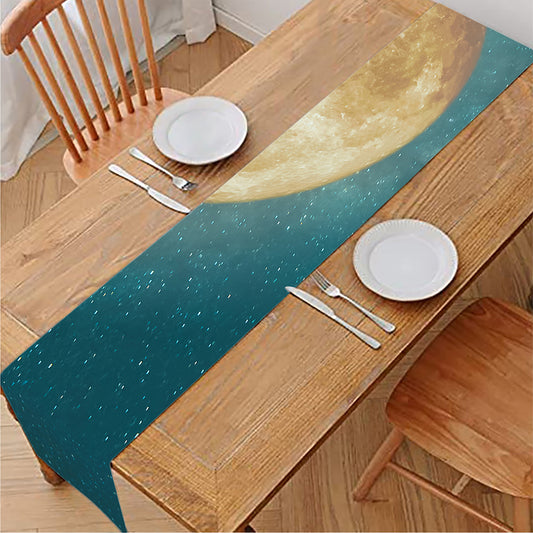 Autumn Full Moon Print Table Runner