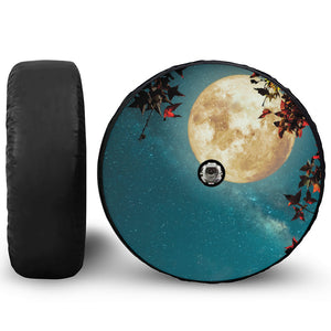 Autumn Full Moon Print Tire Cover With Camera Hole