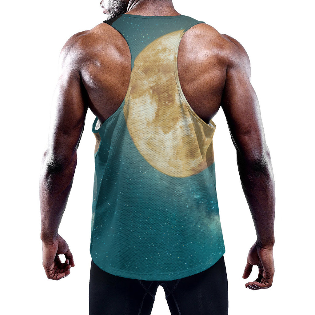 Autumn Full Moon Print Training Tank Top