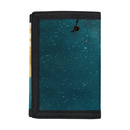 Autumn Full Moon Print Trifold Wallet