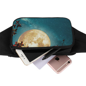 Autumn Full Moon Print Waist Bag