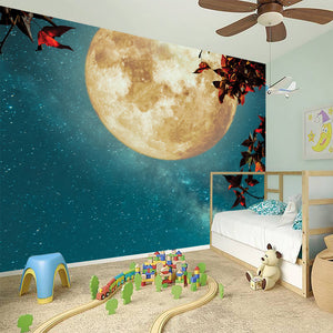 Autumn Full Moon Print Wall Sticker