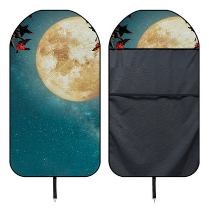 Autumn Full Moon Print Waterproof Car Seat Cover