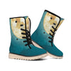 Autumn Full Moon Print Winter Boots