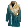 Autumn Full Moon Print Women's Bathrobe