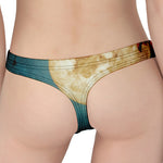 Autumn Full Moon Print Women's Thong