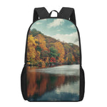 Autumn Lake Print 17 Inch Backpack