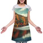 Autumn Lake Print Adjustable Apron