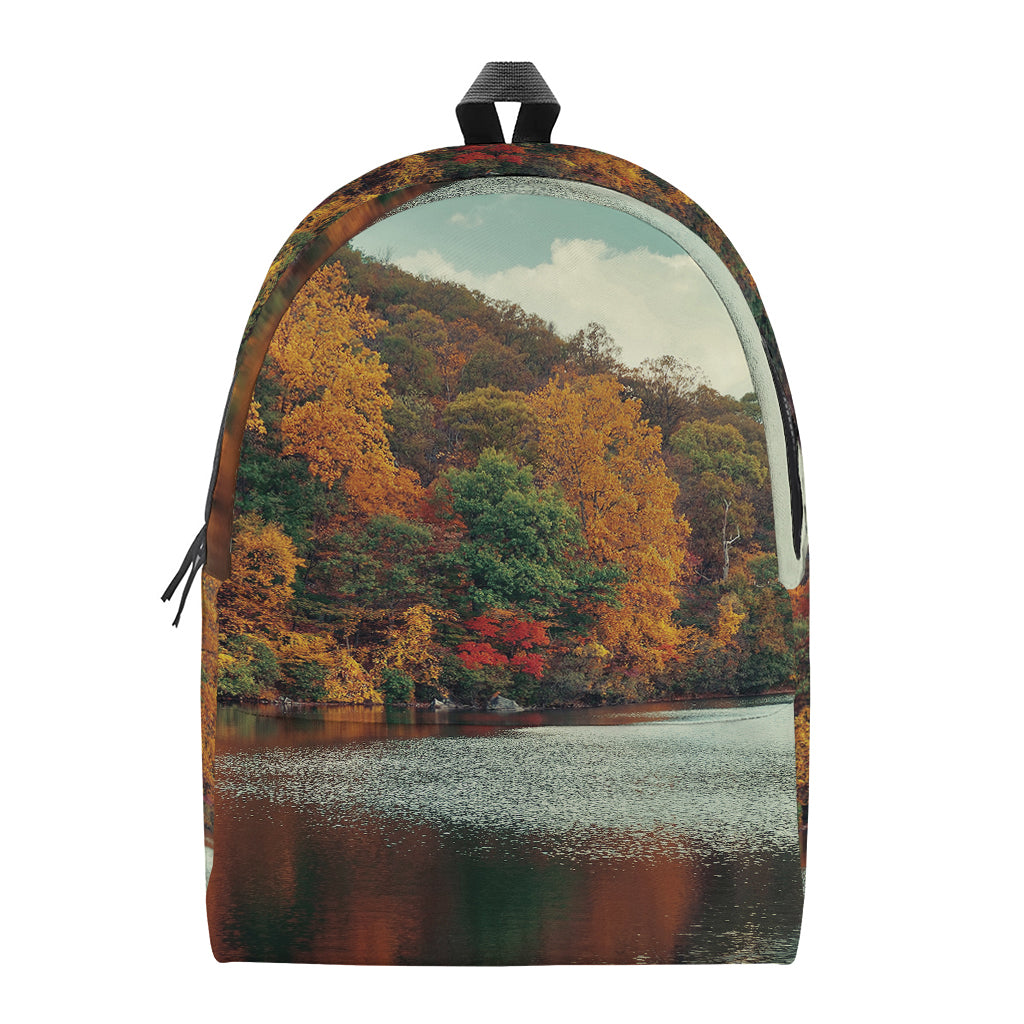 Autumn Lake Print Backpack