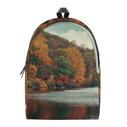 Autumn Lake Print Backpack