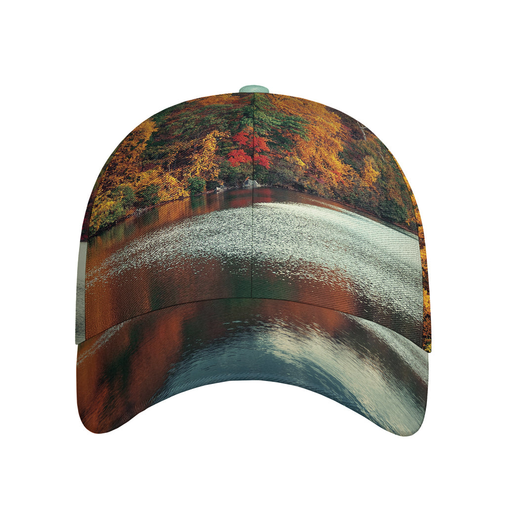 Autumn Lake Print Baseball Cap