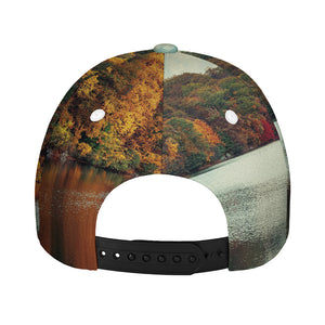 Autumn Lake Print Baseball Cap