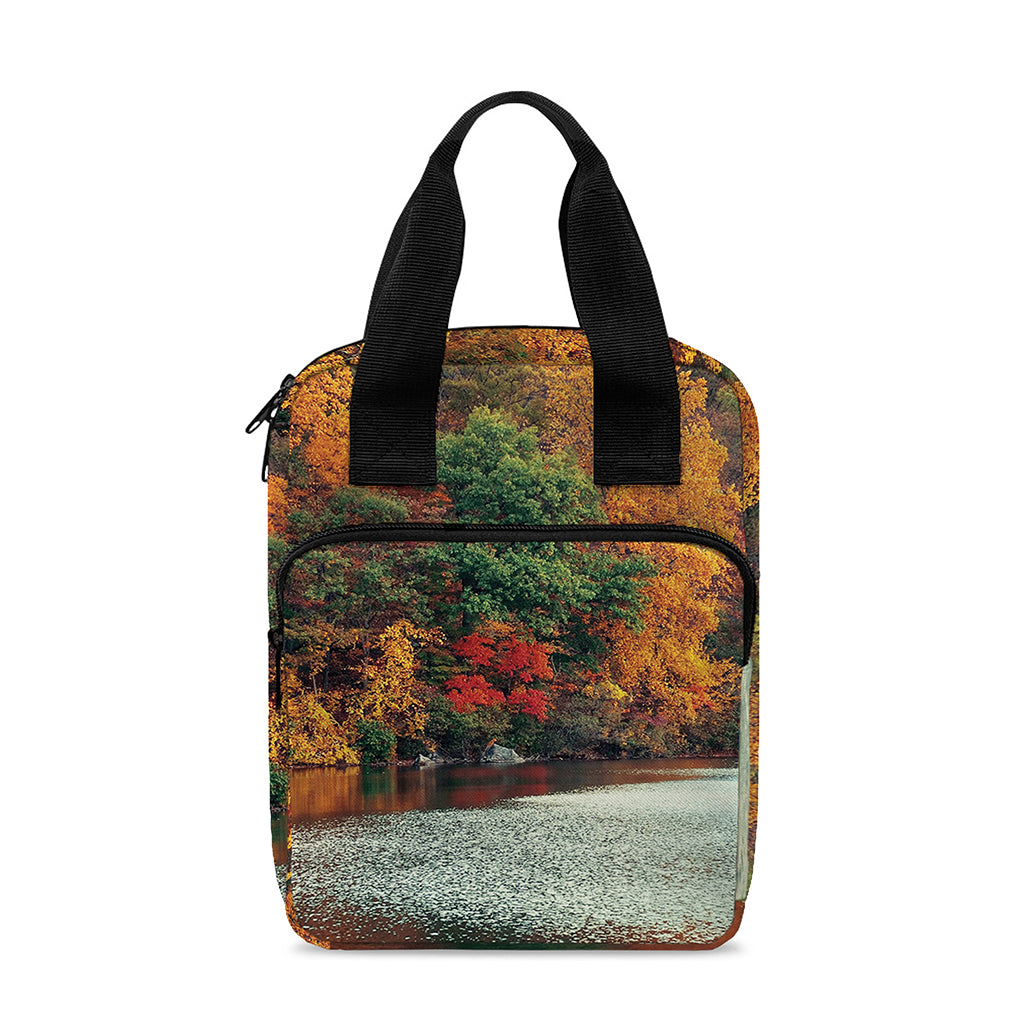 Autumn Lake Print Bible Tote Bag