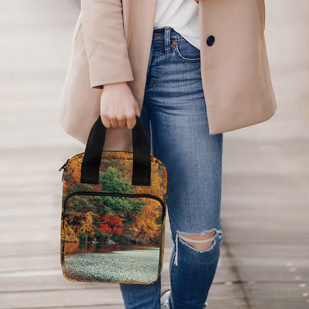 Autumn Lake Print Bible Tote Bag