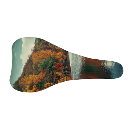 Autumn Lake Print Bicycle Seat Cover
