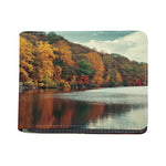 Autumn Lake Print Bifold Wallet