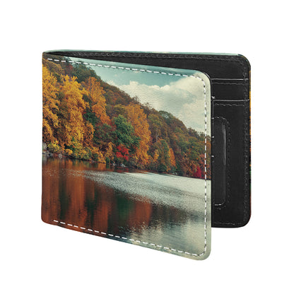 Autumn Lake Print Bifold Wallet