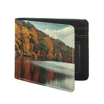 Autumn Lake Print Bifold Wallet