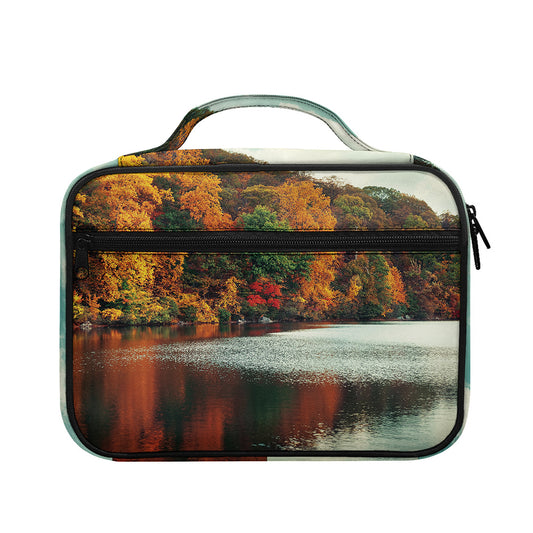 Autumn Lake Print Briefcase Bible Bag